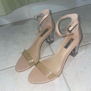 I.N.C International Concepts Nude and Clear Heel